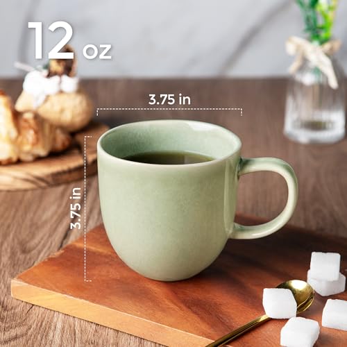 12oz Coffee Mugs (Set of 6 / Olive Green)