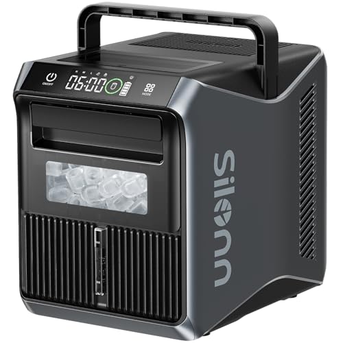 Battery Powered Ice Maker with 4 (Tarnish / 1.0 L)