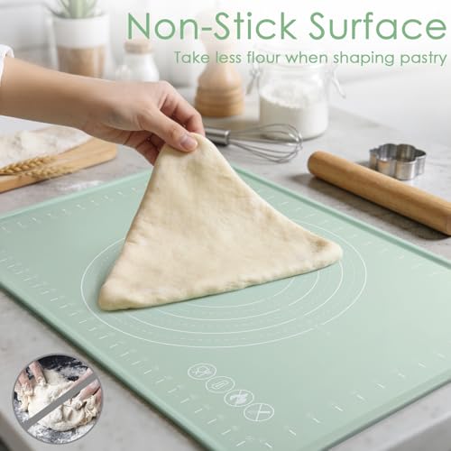 Silicone Pastry Mat (Light Green / 23.6"L x 15.7"W)