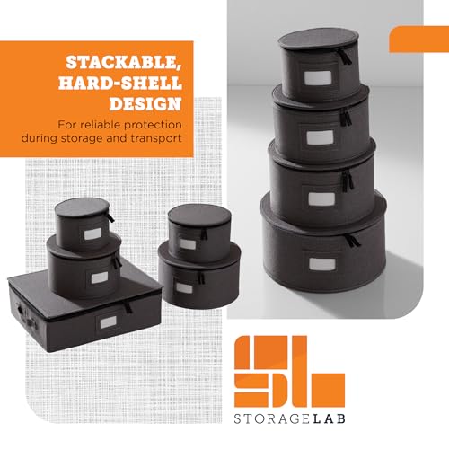 5 Piece China Storage Set (Gray / 5 Piece Hard Shell Set for Mugs & Plates)
