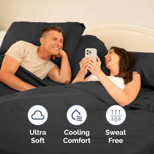 Flex Top Split Head King 4 Piece Sheet Set (08 - Black / Split Head/Flex Top)