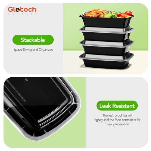 Glotoch Meal Prep Containers with Lids (34oz)