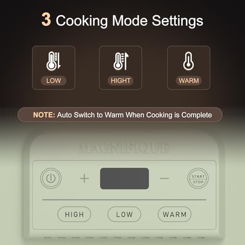4 Quart Casserole Programmable Slow Cooker with Ceramic Baking Dish (Sage)