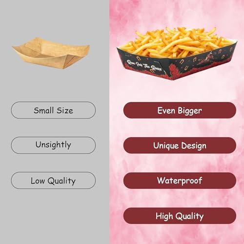 Pink Rose Food Trays (Derby Red Rose)