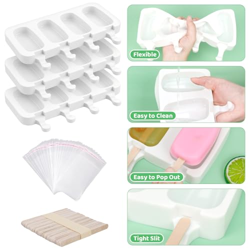 Popsicle Molds Set of 3 (White / Extra-large)