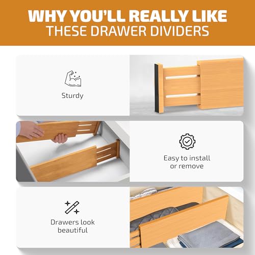6 Pack Deep Drawer Dividers 4 (6 Count)