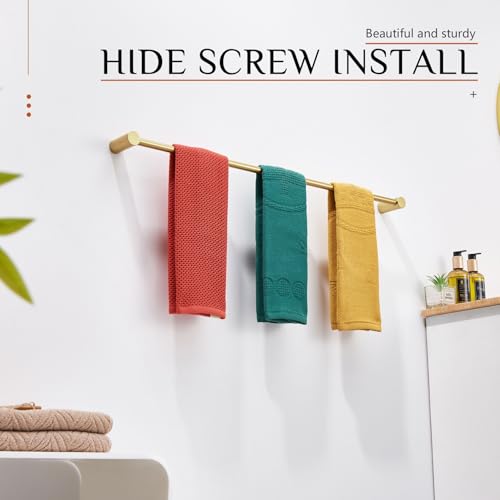 Towel Holder Gold for Bathroom Hanger 36 (Brushed Gold / 36-Inch)