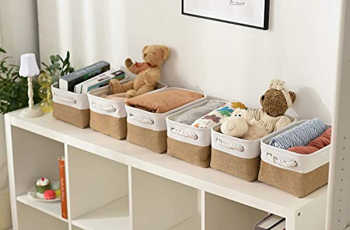Small Baskets for Organizing (White&Peru / Small (Pack of 6))
