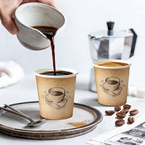 300 Pack 6 oz Small Coffee Cups Disposable Paper Espresso Cups (6OZ-300)