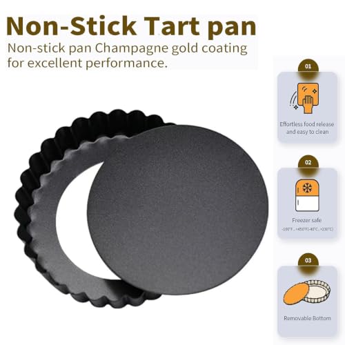 Mini Tart Pan 6PCS (5.5*1Inch)