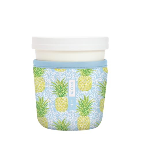 IceCreamSok Insulated Neoprene Cover (The Preppy Pineapple / Fits Tapered Pints)