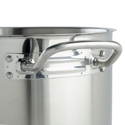 Silver 8 qt Stainless Steel Stock Pot with Cover (8 Quarts / Pot With Cover)