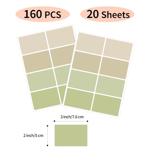 Name Tag Stickers (Gradient Green / 2 x 3 inch)