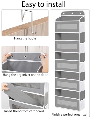 Over The Door Organizer (B Light Gray / 2 Pack)
