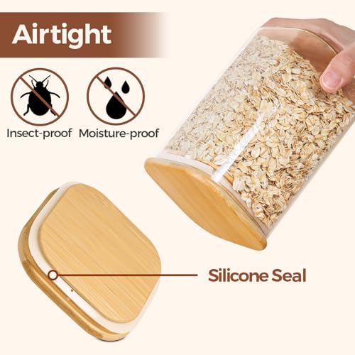 Glass Container with Spoon & Lid 0.8 Qt (4 Count)