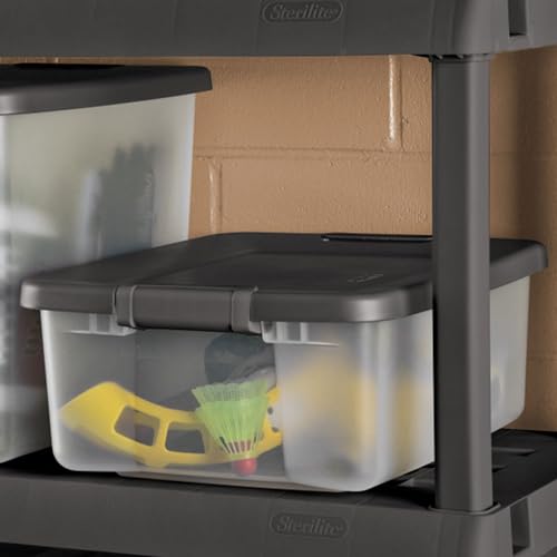18 Pack Plastic Storage Bins w (25 Quart Tote / 18 Pack)
