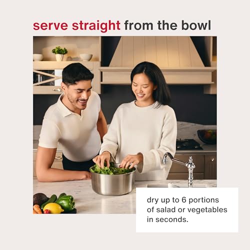 Easy Spin Salad Spinner (Stainless Steel / Large)