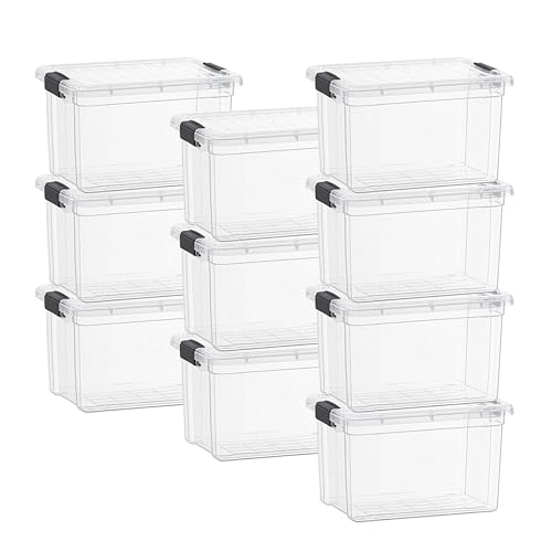 26.5 Quart Clear Plastic Storage Boxes with Lids (26 Quart)