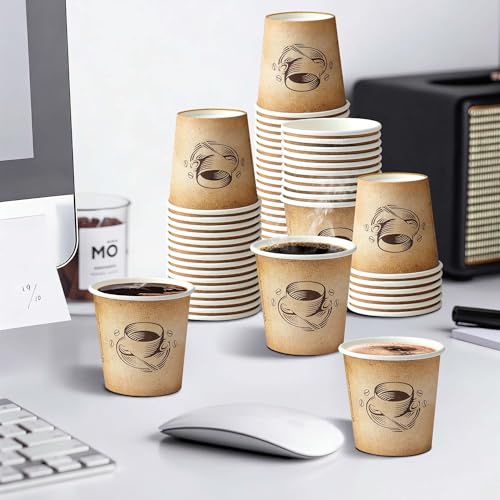 600 Pack 4 oz Small Coffee Cups Disposable Paper Espresso Cups (4OZ-600)
