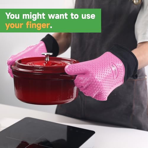 BBQ Gloves Heat Resistant Oven Mitts (2 Count)