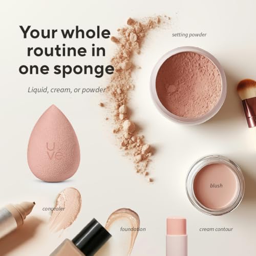 PURE Teardrop Makeup Blender Sponge (1 Count (Pack of 1) / Pink (Teardrop))