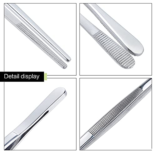 Stainless Steel Food Tweezers Multi (12" Round & 12" Pointed Tweezers - 2 Piece Set)