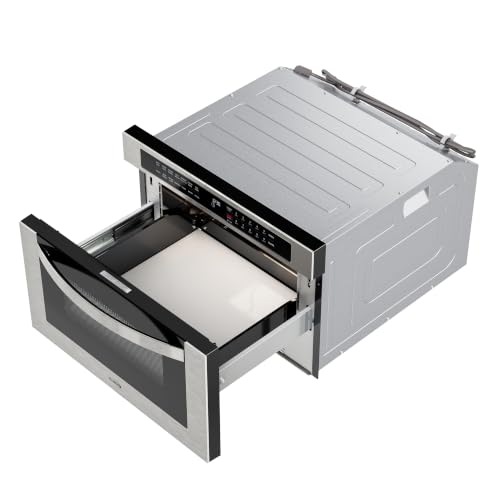 24 in. Built In Microwave Drawer with Air Fry (Black / 1.2 cu. ft.)