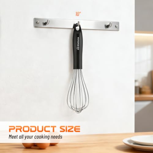 Whisk 10" Kitchen Whisk (Black-Silver / 1 Piece)