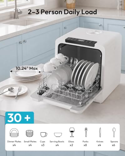 8 Program Countertop Dishwasher with 5L Tank