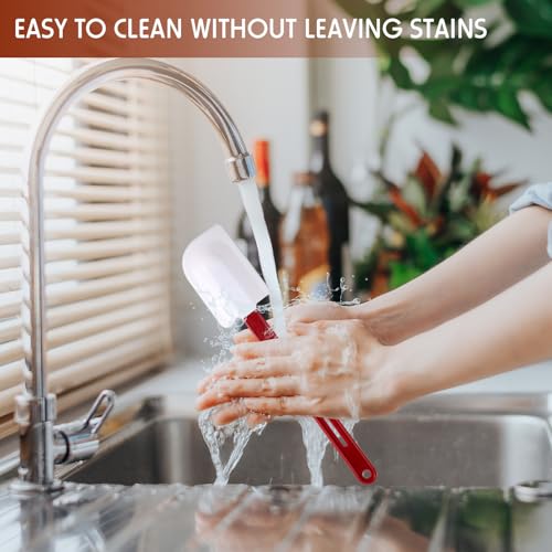 6 Pcs Rubber Spatulas Silicone Heat Resistant (6 Count)