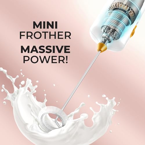 Mini & Mighty Milk Frother Wand (Brilliant White Gold / Mini Frother)