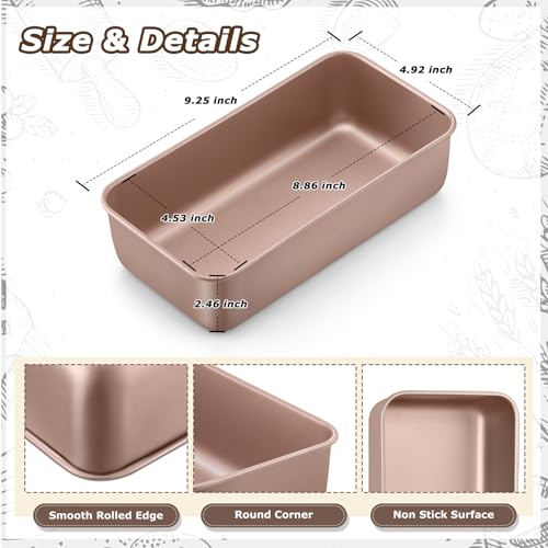 Loaf Pans for Bread Baking (Rose Gold / Medium)