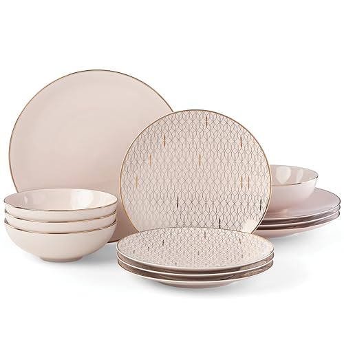 Trianna Blush Porcelain 12 (12-Piece Place Setting)