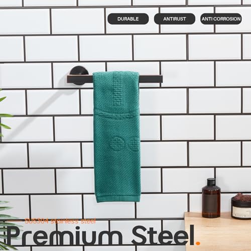 Bath Towel Rings Bathroom Towel Holder Modern Small Hand Towel Bars Stainless Steel Wall Mounted Oil Rubbed Bronze AN3001ORB (Oil Rubbed Bronze)