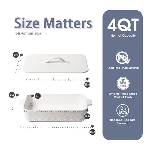 Casserole Dish with Lid (White)