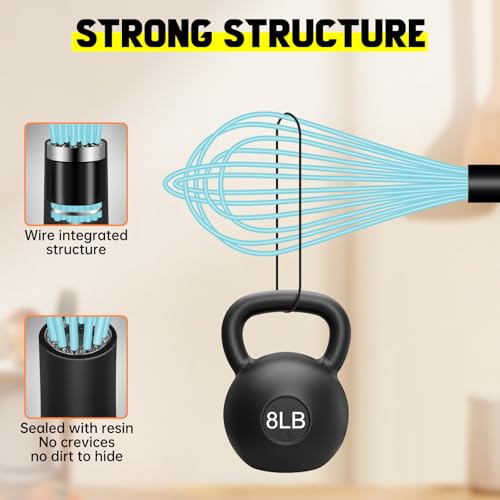 4 Pieces Silicone Whisks Set (Blue)