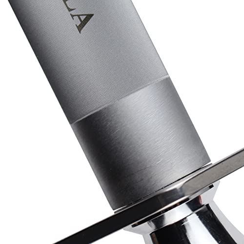 Sharpening Steel Knife Sharpener Rod Flat 12 IN Honing Steel for Knife (Flat 12 inches Red)