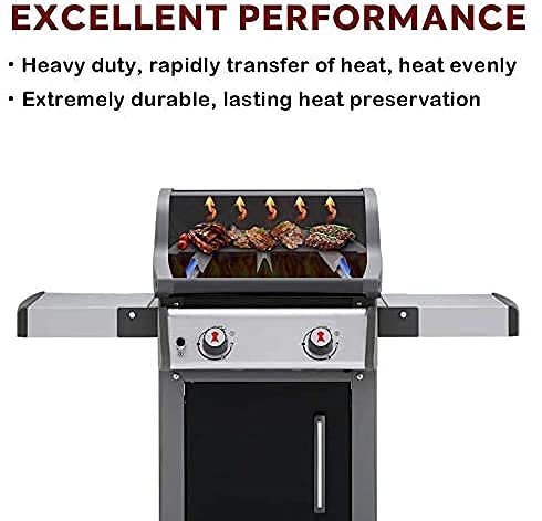 7637 Cast Iron Grill Griddle for Weber Spirit 200 (17.5" x 10.2" x 0.5")