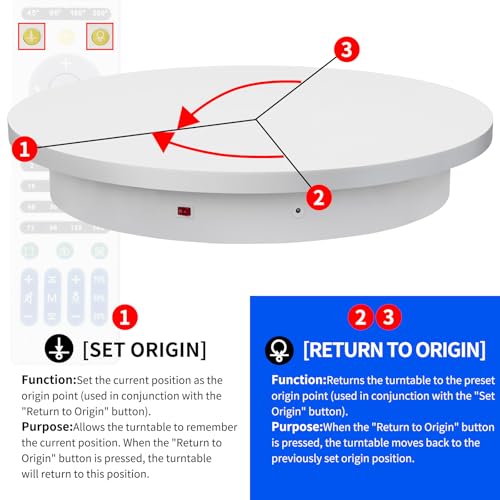23.6In Remote Large Motorized electric turntable Rotating platform Photography Turntable Motorized lazy susan Base giratoria para for Photography