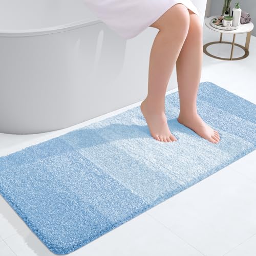 Bathroom Runner Rug 47x20 (47" X 20" / Sky Blue)