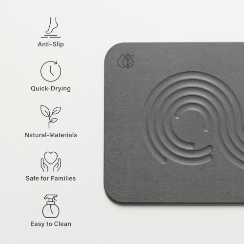 Home Stone Bath Mat (Zen Slate / 1 Pack)