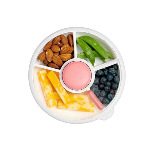 Kids Small Snack Spinner Slide Bundle with Hand Strap and Sticker Sheet (Coral Pink / Small - Slide)