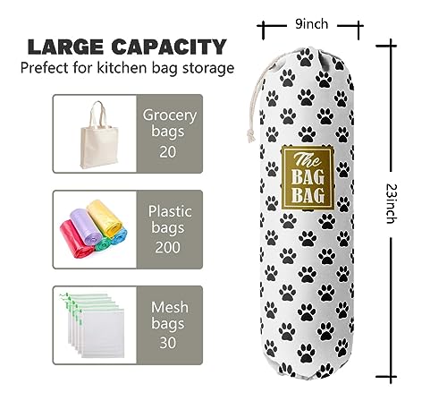 Grocery Bags Holder Organizer For Shopping Bags (Dog 11)