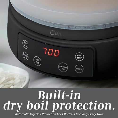 Glass Mini Low Carb Rice Cooker (Black)
