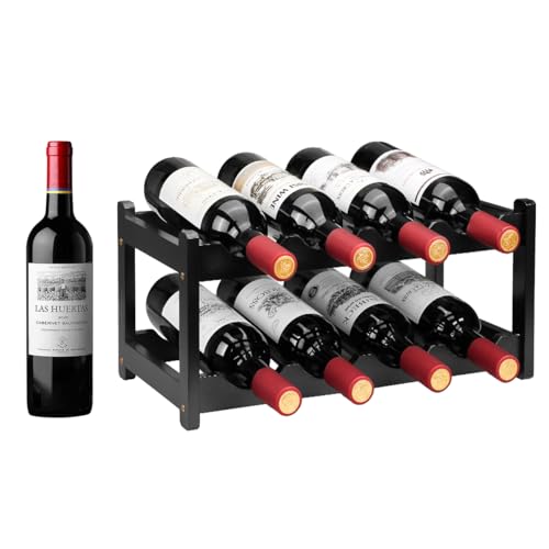 Wine Rack 8 Bottle 2 (2 Tier Black)