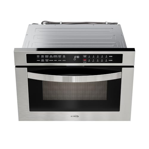 24 in. Built In Microwave Drawer with Air Fry (Black / 1.2 cu. ft.)