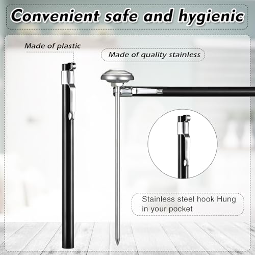 24 Pcs Stainless Steel Kitchen Dial Thermometer 5" (Black)