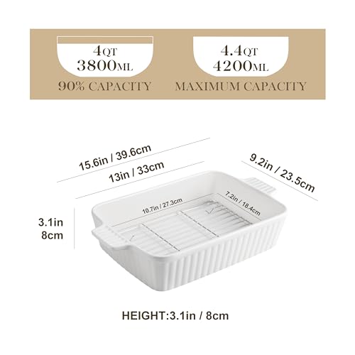 4.4 QT Baking Dishes with Rack