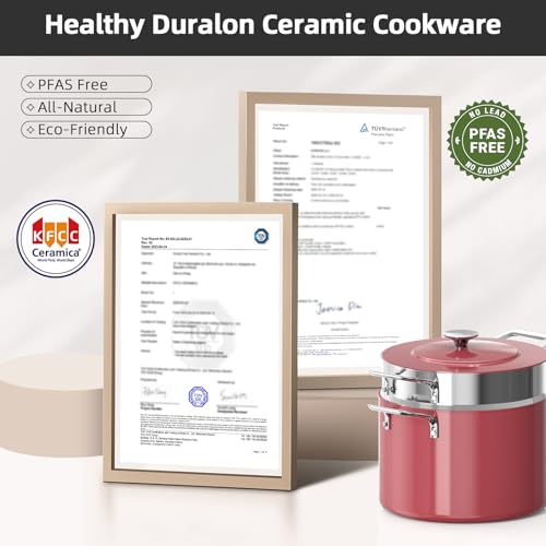 Lux 13pc Forged Lightweight Nonstick Ceramic Cookware Set (Cinnamon)