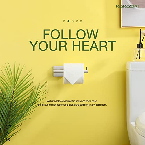Toilet Paper Holder Tissue Paper Dispenser for Bathroom Toilet Roll Holder Brushed Nickel Stainless Steel B2005BR